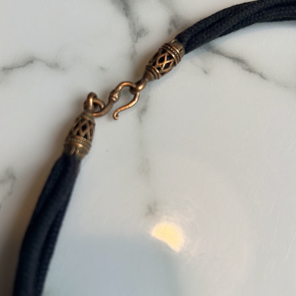 Brass and Agate Tribal Necklace - Picture 3 of 6